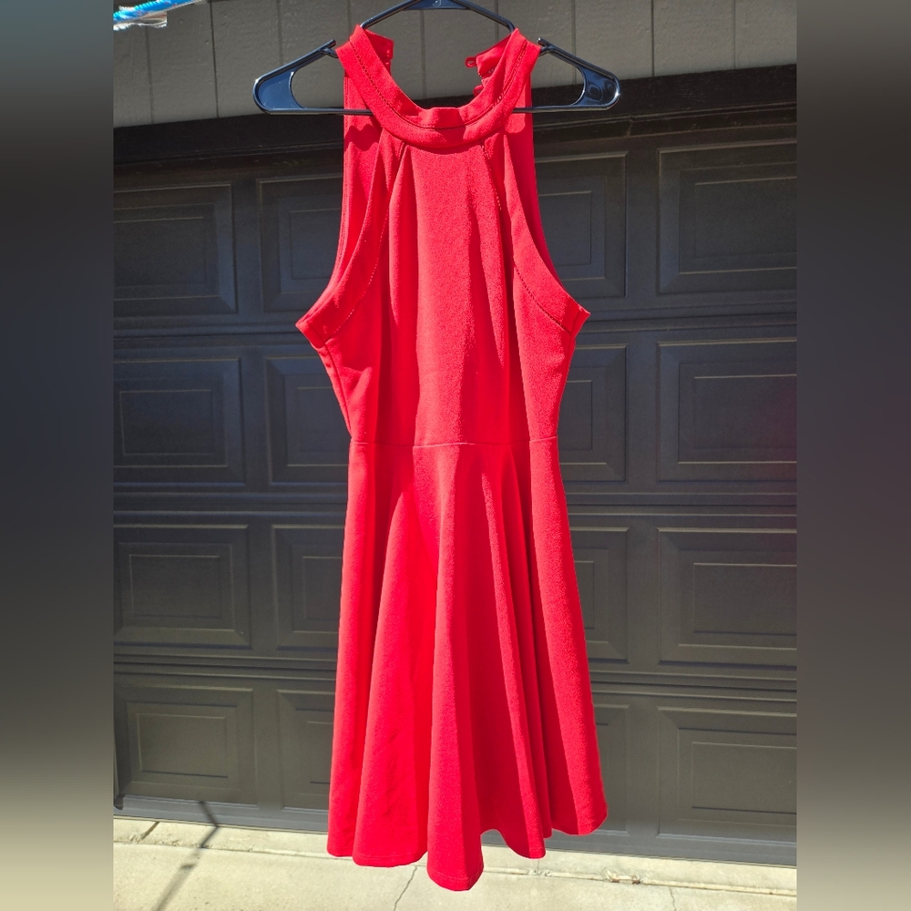 Elegant Red Sleeveless Dress